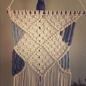 Macrame woven wall hanging bohemian home art decor